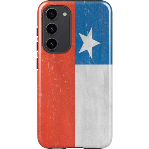 Chile Flag Distressed Galaxy S23 Plus Pro Case